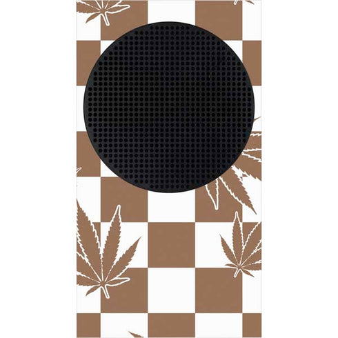 Marijuana Brown Checkered Xbox Series S Skins